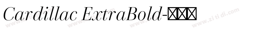 Cardillac ExtraBold字体转换